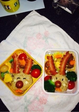 クリスマス トナカイ時短簡単キャラ弁-レシピのメイン写真