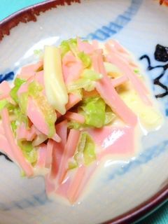お弁当にも♡レタスとハムの和風サラダ-レシピのメイン写真