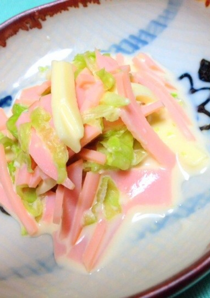 お弁当にも♡レタスとハムの和風サラダ-レシピのメイン写真