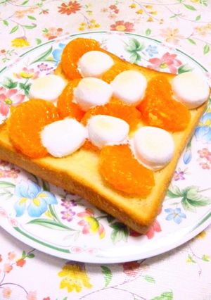 みかんとマシュマロのトースト♪-レシピのメイン写真
