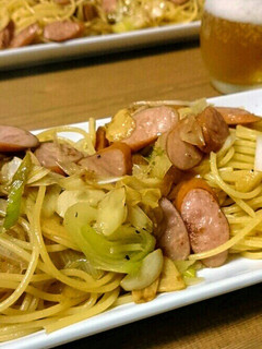 ウインナーとネギの焦がし醤油パスタ-レシピのメイン写真