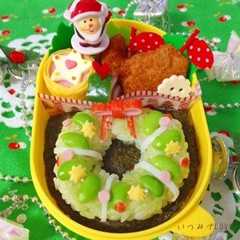 รูปของ キャラ弁☆クリスマスリース