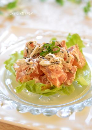 さっぱりヘルシー✿鮪のヨーグルト昆布和え-レシピのメイン写真