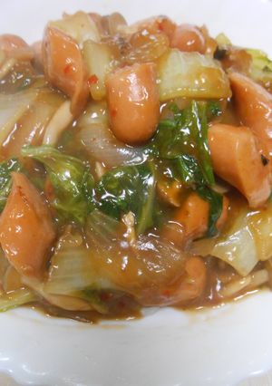 ウインナーと白菜のあんかけご飯-レシピのメイン写真