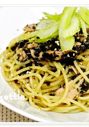 ツナと韓国海苔のパスタ-レシピのメイン写真