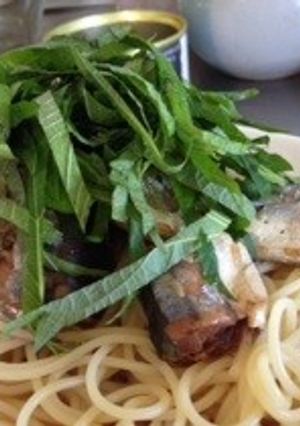 秋刀魚と大葉のパスタ-レシピのメイン写真