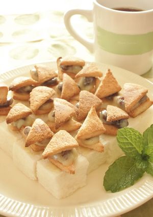 ラスク＆レーズンチョコのオープンサンド-レシピのメイン写真