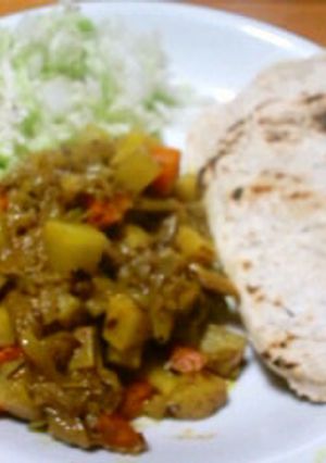 チャパティもどきとじゃがいもと大根カレー-レシピのメイン写真