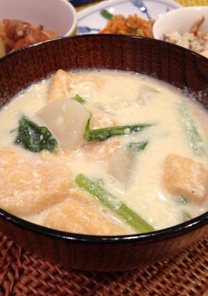 しみじみ美味しい❤ かぶの豆乳みそスープ-レシピのメイン写真