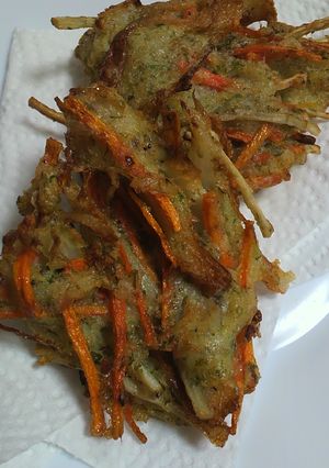 牛蒡ちくわ人参しらす玉葱長芋かきあげ-レシピのメイン写真