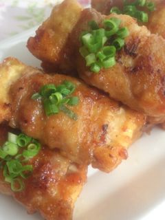 照り照り♪厚揚げの豚肉巻き-レシピのメイン写真