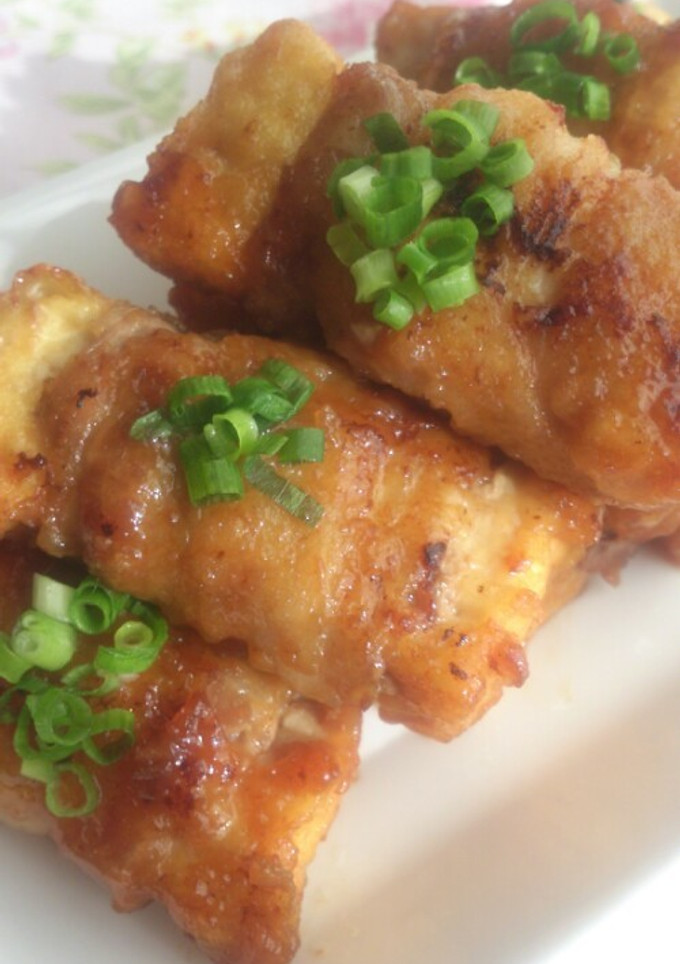 照り照り♪厚揚げの豚肉巻き-レシピのメイン写真