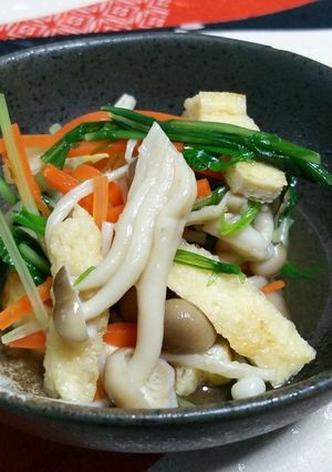 水菜と茸の煮浸し-レシピのメイン写真