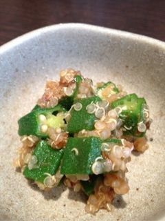 オクラとキノアの和え物-レシピのメイン写真