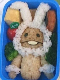 白うさぎなめこ☆キャラ弁-レシピのメイン写真