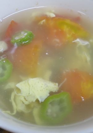 幼児食★オクラとトマトと卵のスープ-レシピのメイン写真
