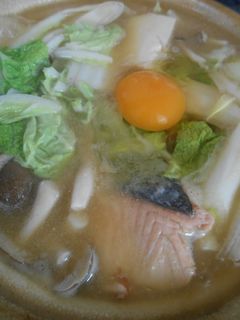 生秋鮭と白菜と豆腐入り味噌煮込み鍋-レシピのメイン写真