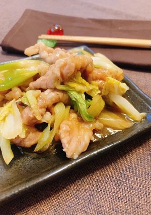とろ～り白菜と豚コマのオイスター炒め煮-レシピのメイン写真