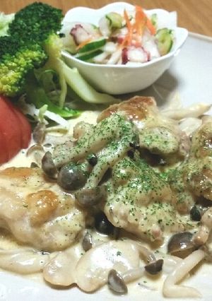 シェフ秘伝鶏のきのこクリーム-レシピのメイン写真