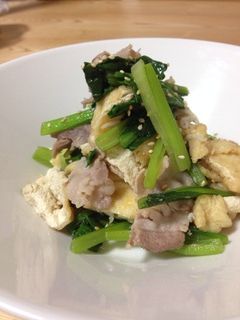 簡単!豚肉と小松菜のサッと煮-レシピのメイン写真