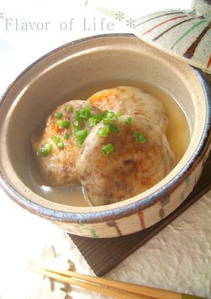 料亭風。挽肉と里芋の小判焼き　とろみ餡-レシピのメイン写真