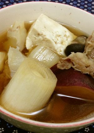 さつまいもと下仁田ネギの芋煮風-レシピのメイン写真