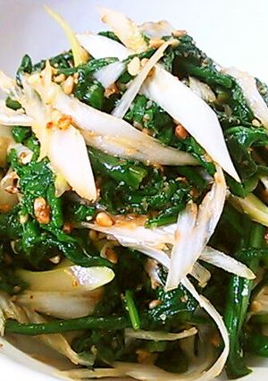 春菊と長ねぎの胡麻和え or ナムル-レシピのメイン写真