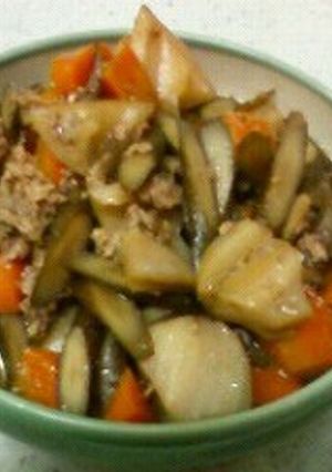 ごぼうとレンコンの煮物-レシピのメイン写真