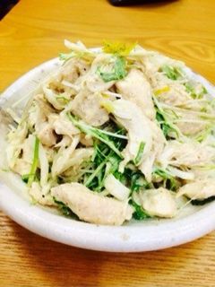 柚子香るササミと水菜の簡単おかずサラダ-レシピのメイン写真