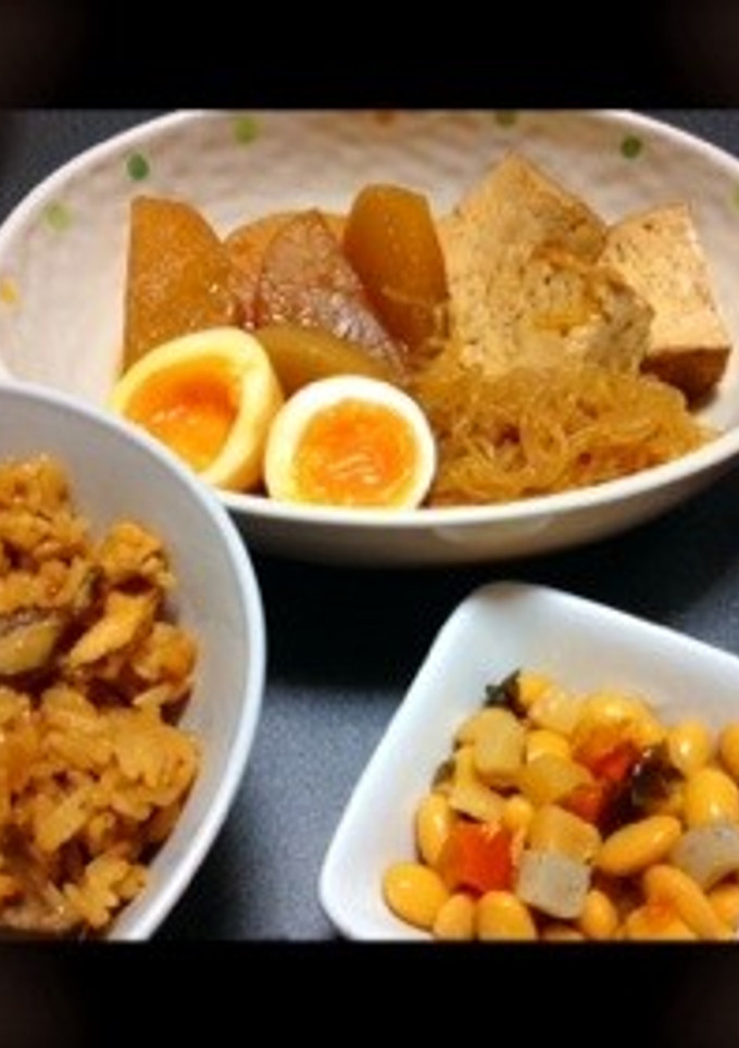 大根と焼き豆腐と半熟たまごの煮物♡-レシピのメイン写真