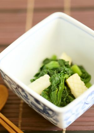 ごま風味の効いた小松菜といかの和え物-レシピのメイン写真
