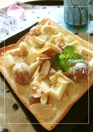 白チョコ×マロン×アーモンド✰トースト-レシピのメイン写真
