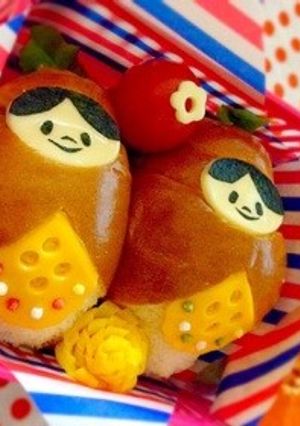 キャラ弁✳︎ロールパンでマトリョーシカ♡-レシピのメイン写真