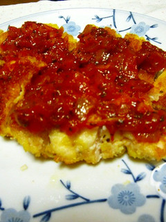 鶏胸肉のピカタ♥トマトソースがけ-レシピのメイン写真