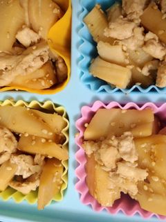 鶏ひき肉と筍の炒め物-レシピのメイン写真
