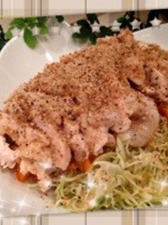 簡単!秋のサラダ♡柿と蒸し鶏のサラダ-レシピのメイン写真