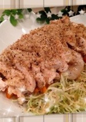 簡単!秋のサラダ♡柿と蒸し鶏のサラダ-レシピのメイン写真