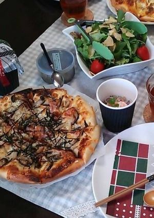 ｷﾉｺピザ～マヨ柚子胡椒ソース～-レシピのメイン写真