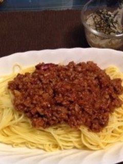 簡単ミートソースパスタ-レシピのメイン写真