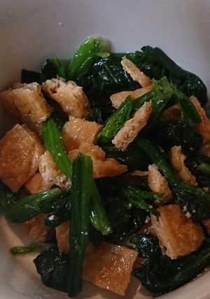 甘い油揚げとほうれん草の和え物-レシピのメイン写真