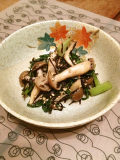 ひじきと小松菜の塩炒め-レシピのメイン写真