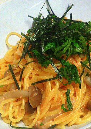 明太子としめじ、大葉のクリーミィパスタ-レシピのメイン写真