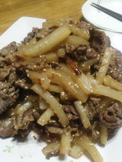 大根と牛肉の炒めもの-レシピのメイン写真