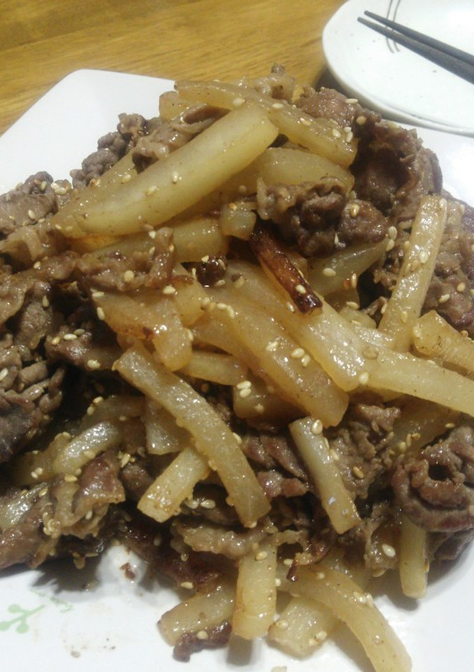 大根と牛肉の炒めもの-レシピのメイン写真