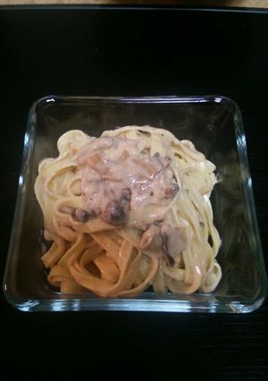 ポルチーニ仕立ての明太子クリームパスタ-レシピのメイン写真