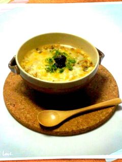 レンジで大葉とチーズの洋風雑炊(お粥)-レシピのメイン写真