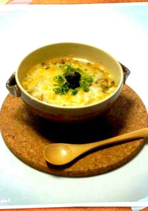 レンジで大葉とチーズの洋風雑炊(お粥)-レシピのメイン写真