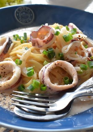 濃厚～！塩辛とクリームチーズのパスタ-レシピのメイン写真