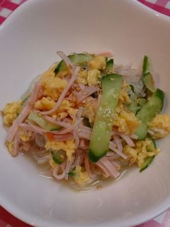 春雨といりたまごの酢の物-レシピのメイン写真
