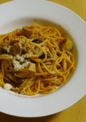 メカジキのカレートマトスパゲッティ-レシピのメイン写真